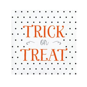 Halloween Trick or Treat Paper Beverage Cocktail Napkins – 16 Count