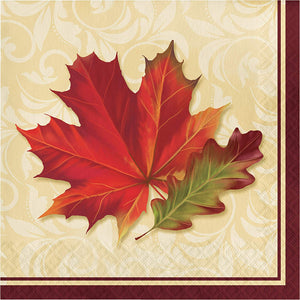 Fall Leaves Luncheon Napkins, 6.5" x 6.5"