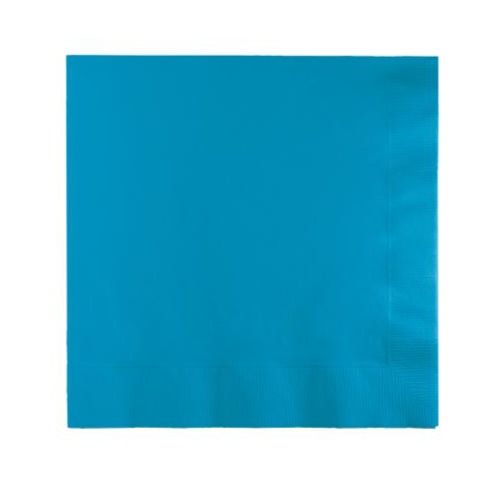 Turquoise Plain Solid Color Paper Disposable Luncheon Napkins