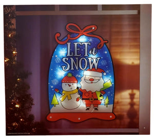 Christmas Lighted Snowglobe Instant Décor Window Decoration – 1 Piece