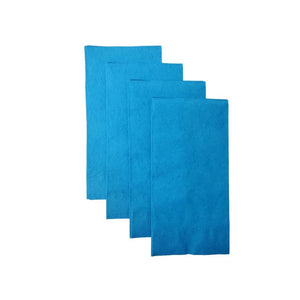 Turquoise Plain Solid Color Paper Disposable Dinner Guest Hand Towels Napkins