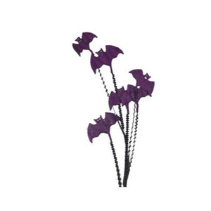 Halloween Floral Picks Purple Bats – 1 Piece