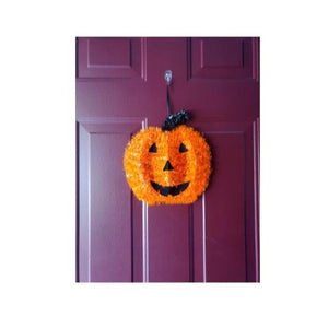 Halloween Tinsel Pumpkin Jack-o’-Lantern Hanging Decoration – 2 Pieces