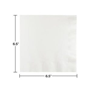White Plain Solid Color Paper Disposable Luncheon Napkins