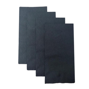Black Plain Solid Color Paper Disposable Dinner Guest Hand Towels Napkins