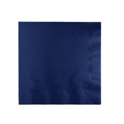 Navy Blue Plain Solid Color Paper Disposable Luncheon Napkins