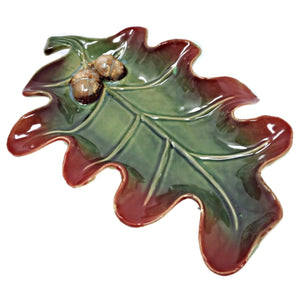 Oak Leaf Ceramic Serving Dish 10x7.75in