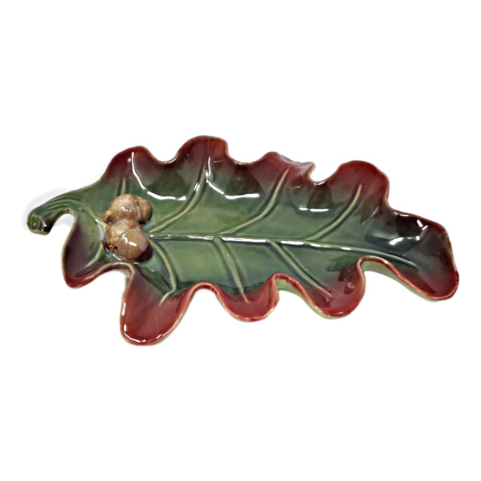 Oak Leaf Ceramic Serving Dish 10x7.75in