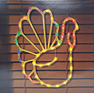 Thanksgiving Lighted Turkey Silhouette Window Decoration – 1 Piece