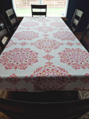 Echo Design Parvani Cotton Blend Tablecloth 60 by 102 Inch Oblong