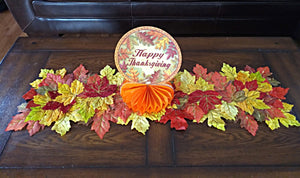 Harvest Happy Thanksgiving 10” Honeycomb Centerpiece - 1 Piece