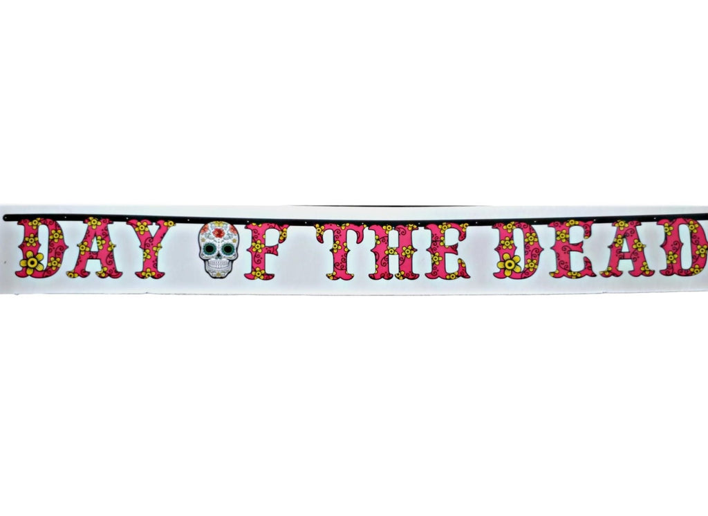 Day of The Dead Halloween 7 Feet Red Letter Banner