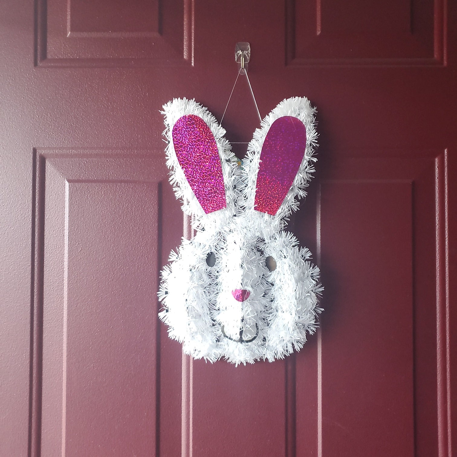 Easter Bunny Tinsel Hanging Door or Wall Decoration – 3 Pieces