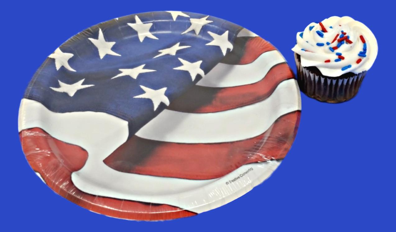 Patriotic Freedom's Flag 9-inch Paper Plates - 8 Count