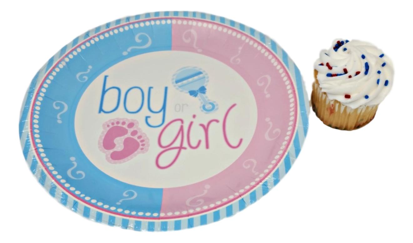 Gender Reveal 9-inch Paper Plates - 8 ct